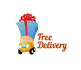 Icon Free Delivery - Vector Illustration