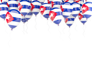 Balloon frame with flag of cuba