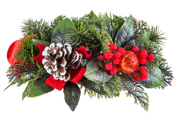 Christmas wreath isolated on white background