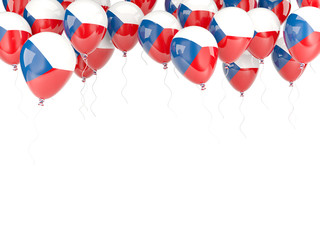 Balloon frame with flag of czech republic