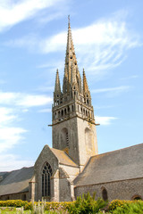 Fototapeta na wymiar Eglise Notre Dame de Rescudon de Pont Croix, Finistère, Bretagn