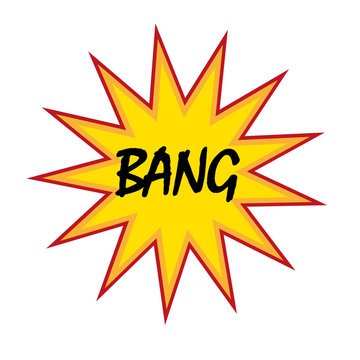 bang vintage symbol vector