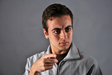 young man with a face of concern