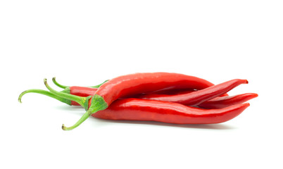 Hot red chili or chilli pepper isolated.