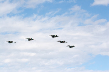 Airshow performed by Japanese military cargo airplane