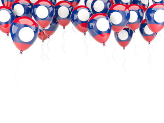 Balloon frame with flag of laos