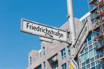 Fototapeta premium street sign in Berlin