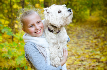 girl with terrier