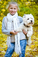 girl with terrier