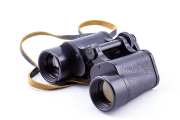 large binoculars on a white background