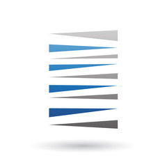 Grey and Blue Abstract Icon