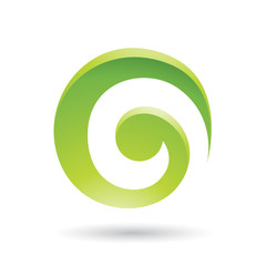 Green Swirl Abstract Icon