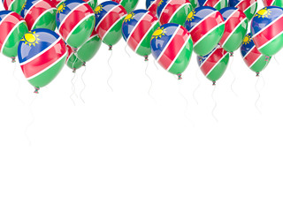 Balloon frame with flag of namibia
