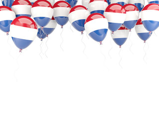 Balloon frame with flag of netherlands