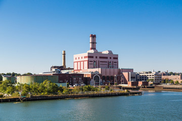 Fototapeta na wymiar Massive Power Plant near Boston