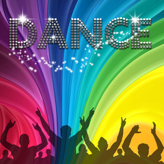 Dance poster rainbow - obrazy, fototapety, plakaty