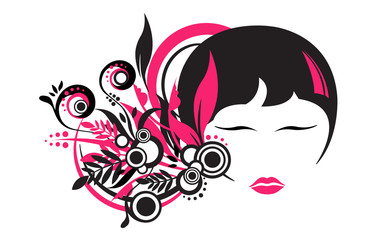 Young lady in black traditional chinese dress , Thailand.