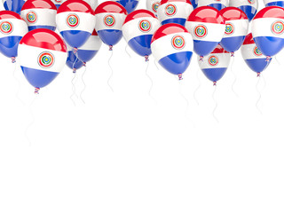 Balloon frame with flag of paraguay