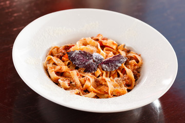 pasta with sauce