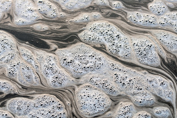 Water foam - pollution in river