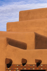Naklejka premium Architektura Adobe w Santa Fe w Nowym Meksyku