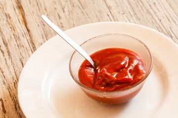 bowl of ketchup