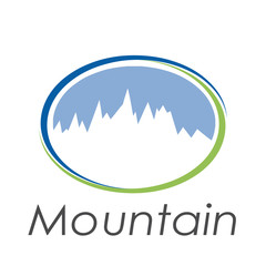 Vector sign abstract mountain