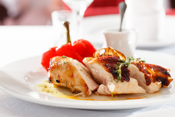 grilled chicken with vegetables