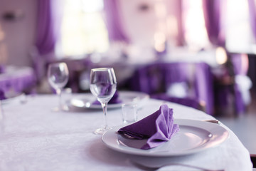 tables set for meal