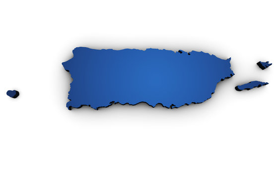 Map Of Puerto Rico 3d Shape