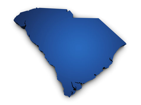 Map Of South Carolina 3d Shape