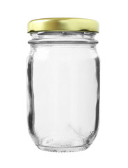 Metal Cap Glass Bottle isolated on white background
