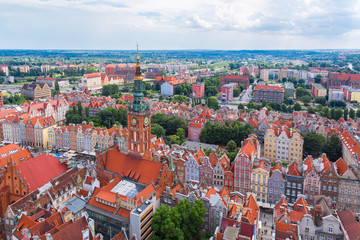 Fototapeta na wymiar Gdansk, aerial view, Poland