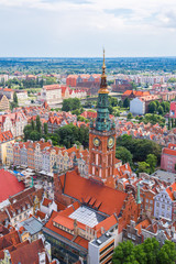 Obraz premium Gdansk, aerial view, Poland