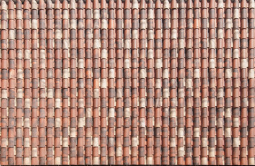 Texture of red roof tiles