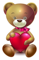 teddy bear whith heart