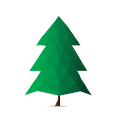 Christmas tree isolated on a white backgrounds, vector illustrat