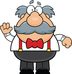 Cartoon Old Man With Mustache