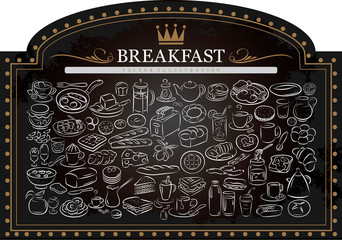 Breakfast on Blackboard - 73158803