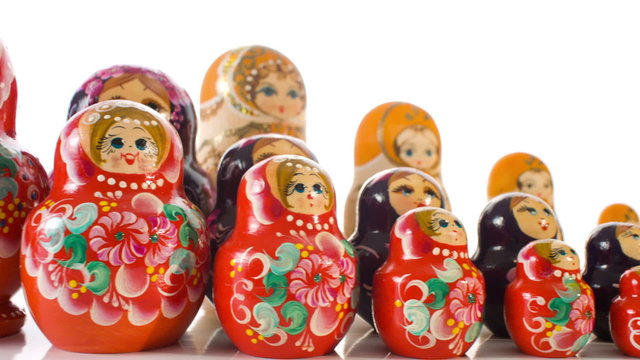 Russian Matryoshka wooden dolls souvenir