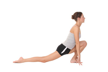 Fototapeta na wymiar woman training yoga