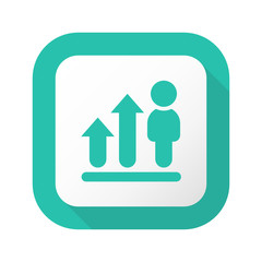 Flat Long Shadow Button - Vector 