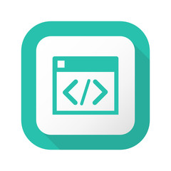 Flat Long Shadow Button - Vector 