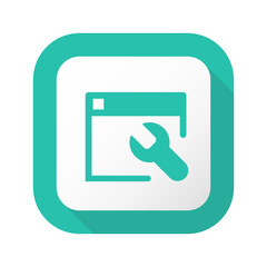 Flat Long Shadow Button - Vector 