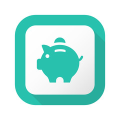 Flat Long Shadow Button - Vector 