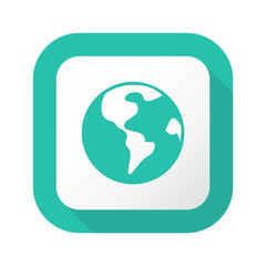 Flat Long Shadow Button - Vector 