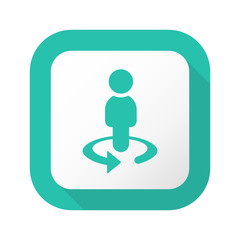 Flat Long Shadow Button - Vector 