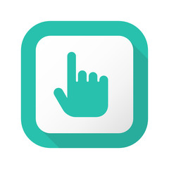 Flat Long Shadow Button - Vector 