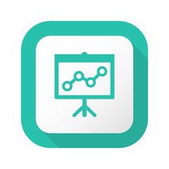 Flat Long Shadow Button - Vector 