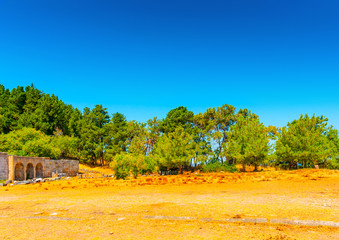 Fototapeta na wymiar general view of Asclepium in Kos island in Greece